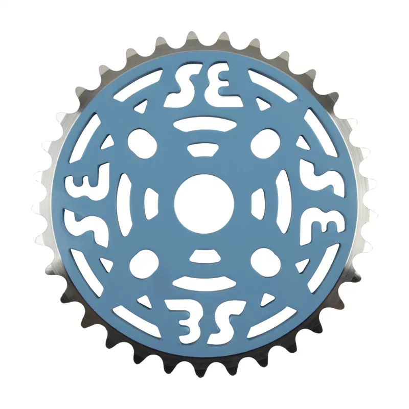 SE Bikes 33-tooth 1/8-inch 1-piece Alloy Chainring in Painted Blue