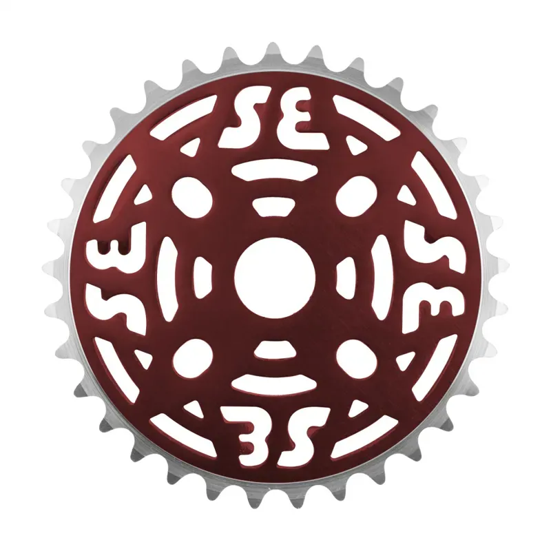 SE Bikes 33-tooth 1/8-inch 1-piece Alloy Chainring in Anodized Red