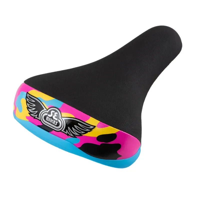 SE Bikes Flyer Camo Saddle in Rainbow Camo