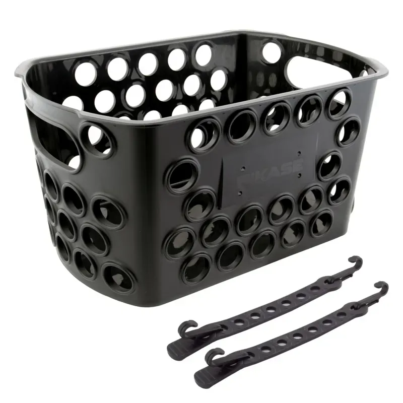 Bikase Rear Bessie Ractop Strapon Bicycle Basket in Black