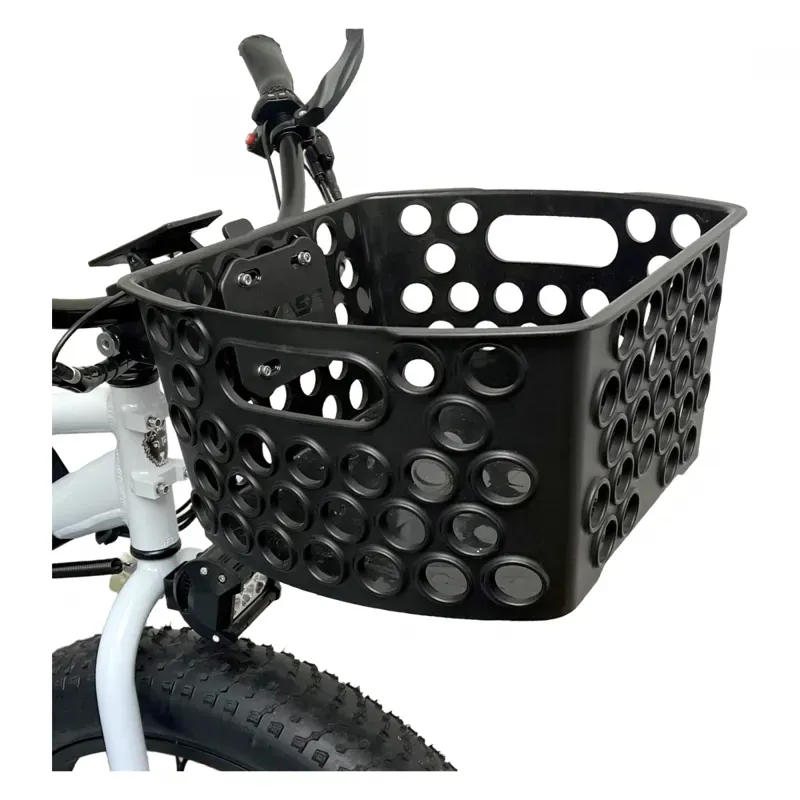 Bikase Dairyman Universal 13x12x7.5-inch E-Bike Front Basket in Black