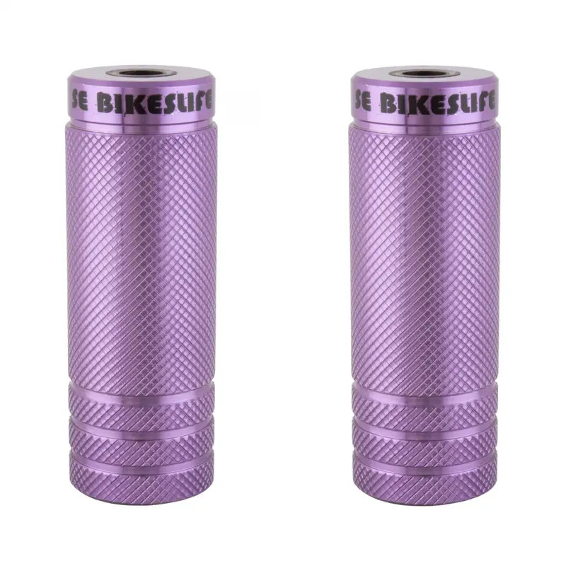 SE Bikes Wheelie 35x98mm 3/8-inch/14mm Axle Peg 2-pack in Purple