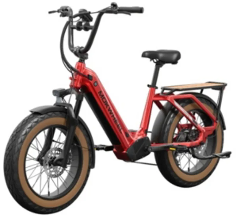 MOKWHEEL SCORIA STEP THROUGH FAT TIRE IN FIREBRICK RED-1