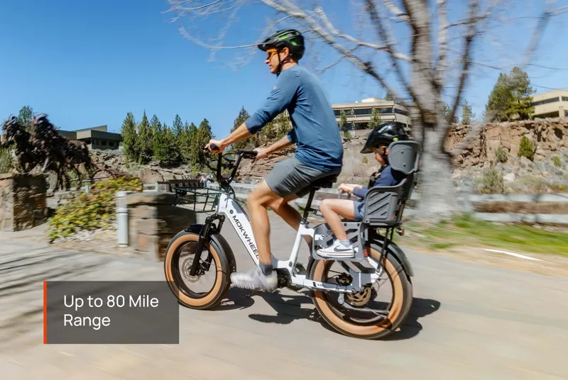 Mokwheel Scoria Step Through Fat Tire Electric Bike in White-6