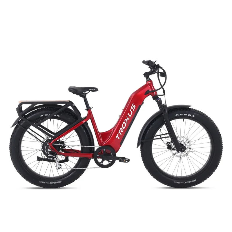 Troxus Explorer Plus Step-Thru E-Bike Small in Red