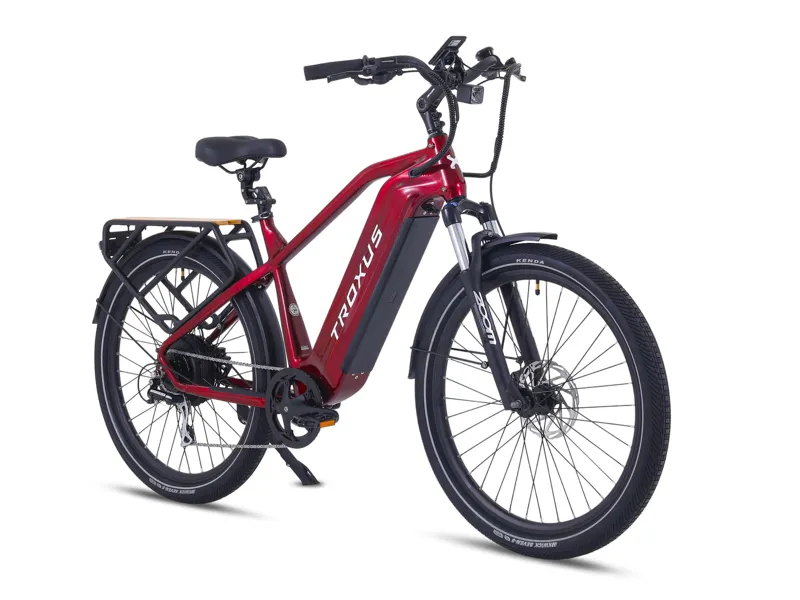 Troxus Trax Plus Commuter E-Bike 750/30Ah Large in Red-Maroon-1