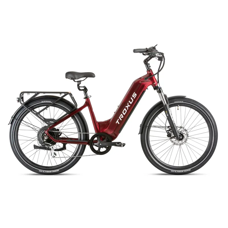 Troxus Trax Plus Commuter E-Bike 750/30Ah Large in Red-Maroon-4