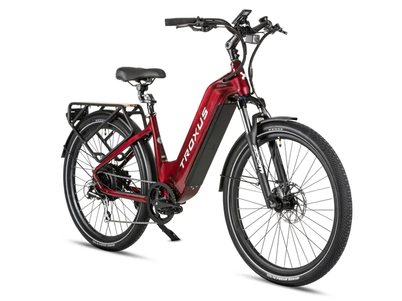 Troxus Trax Plus Commuter E-Bike 750/30Ah Large in Red-Maroon-5